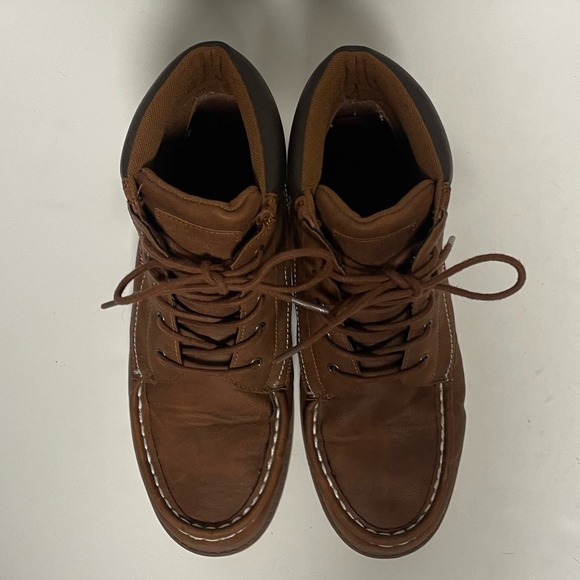 Levi's Dean Waxed Brown Leather High-Top Boots Boys 7 - Picture 6 of 10